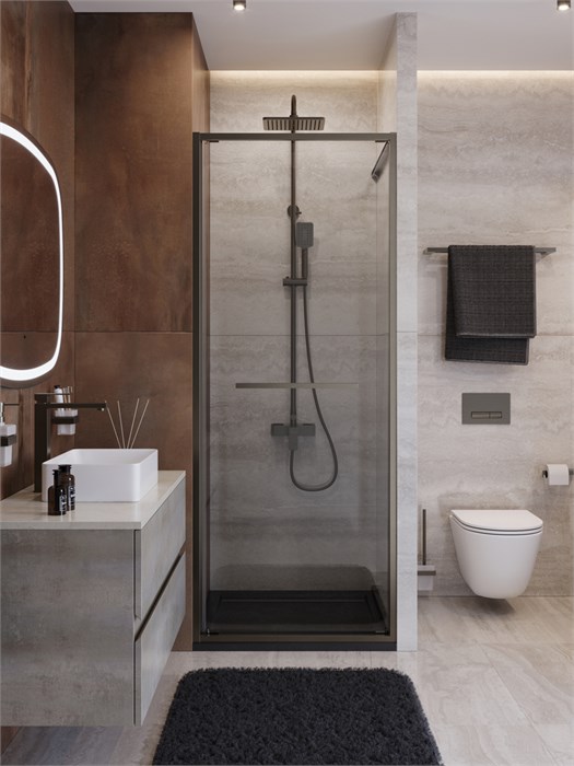 Душевая дверь CEZARES LUX-B-FS-1-70-C-GM LUX-B-FS-1-70-C-GM