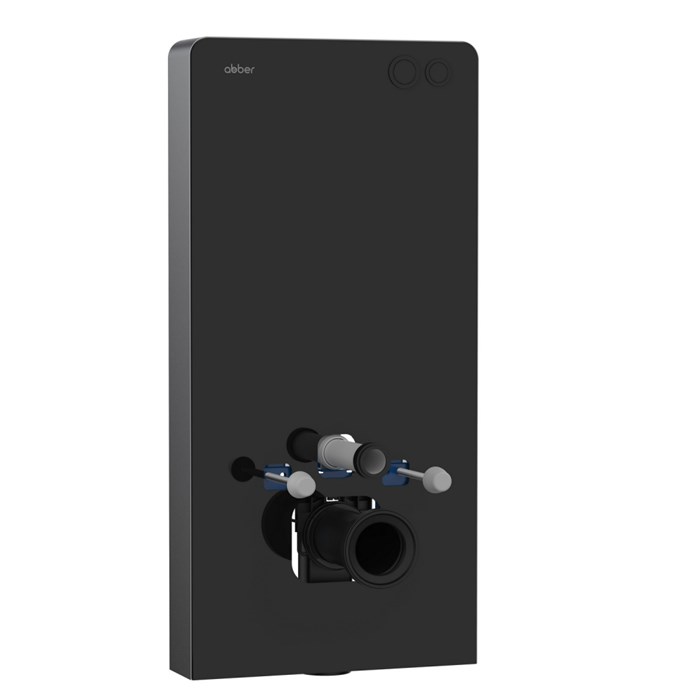 Инсталляционный модуль внешнего монтажа ABBER AC0107MB для подвесного унитаза, черный AC0107MB