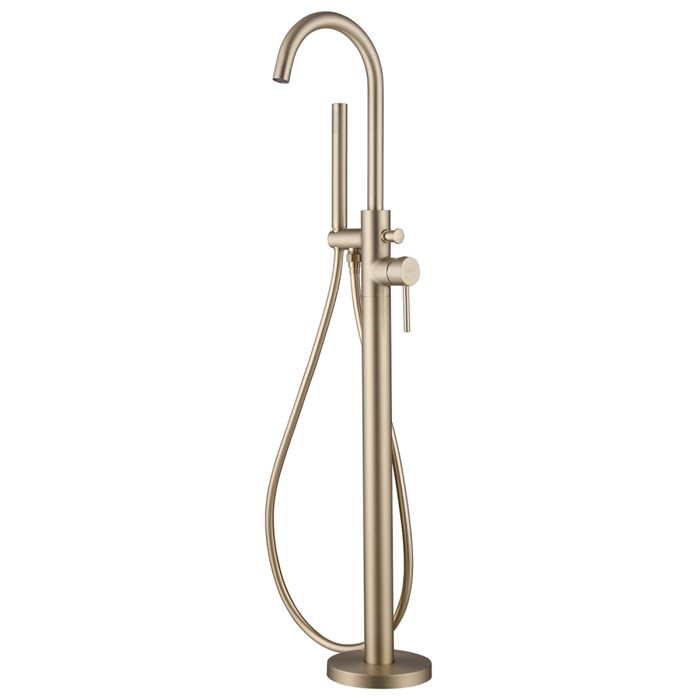 Смеситель ABBER Wasser Kreis AF8115GN напольный для ванны, золото матовое AF8115GN