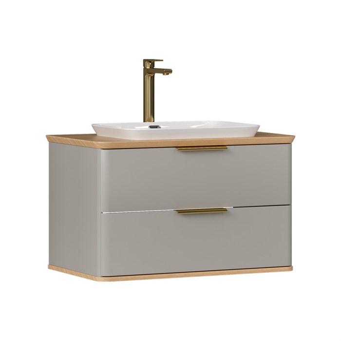 Тумба под раковину EQUIL Desert 80 подвесная амарок (раковина Е408D) (tpDSRT80.2Y-25) tpDSRT80.2Y-25