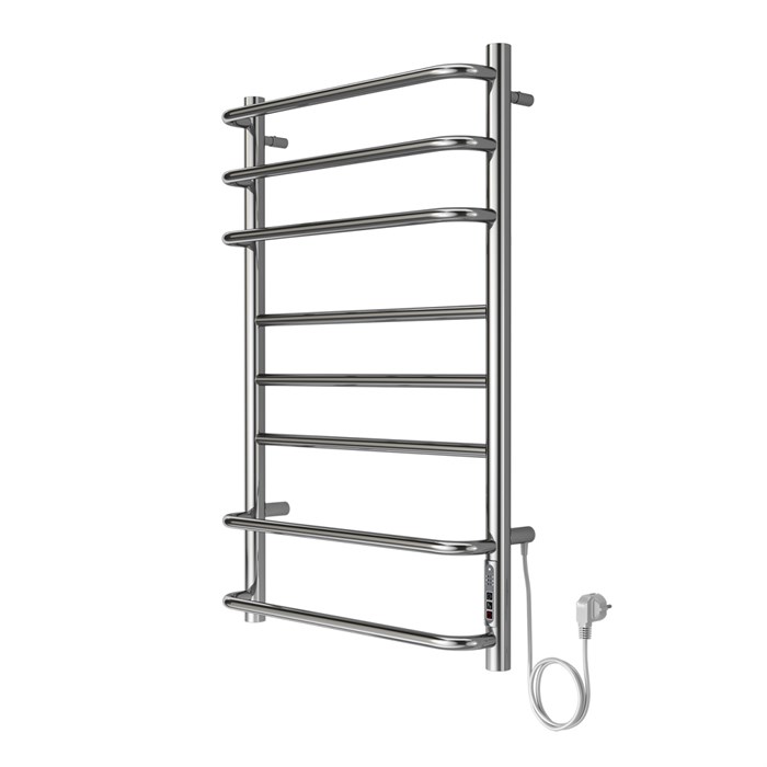 Полотенцесушитель электрический AZARIO MILAN 500/800 8 секций, диммер справа, хром (AZ90858) AZ90858