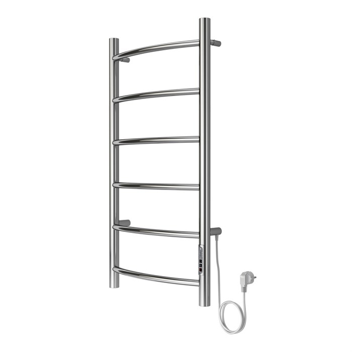 Полотенцесушитель электрический AZARIO VERONA 400/800 6 секций, диммер справа, хром (AZ04848) AZ04848