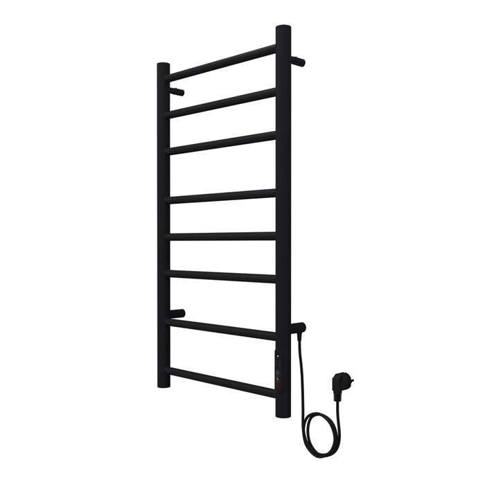 Полотенцесушитель электрический AZARIO PARMA 400/800 8 секций, диммер справа, черный (AZ10848B) AZ10848B