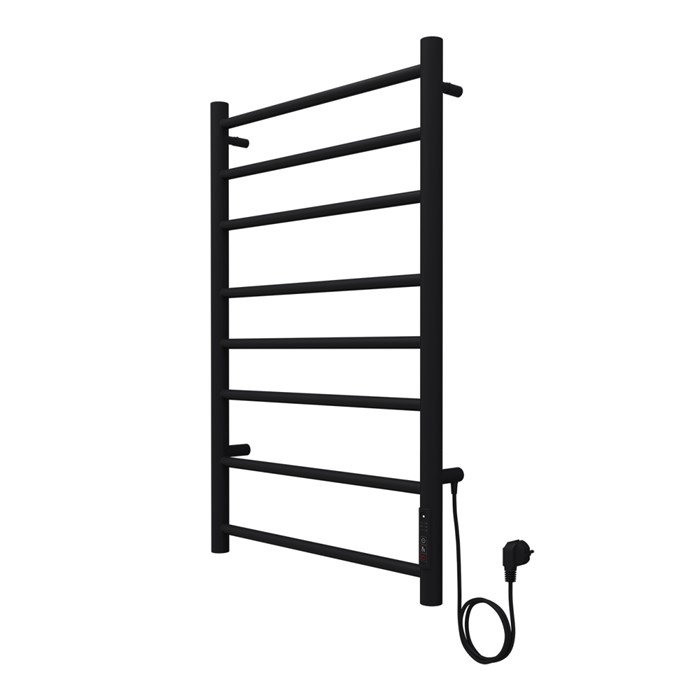 Полотенцесушитель электрический AZARIO PARMA 500/800 8 секций, диммер справа, черный (AZ10858B) AZ10858B
