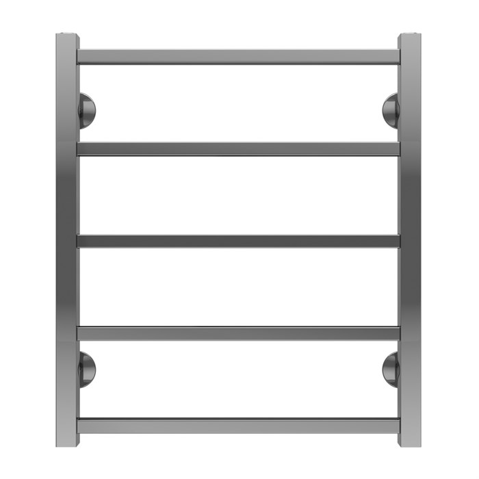 Полотенцесушитель водяной AZARIO ANCONA 500/600 квадрат, 5 секций, нижнее/диагональное подключение, 1/2", хром (AZ75556) AZ75556