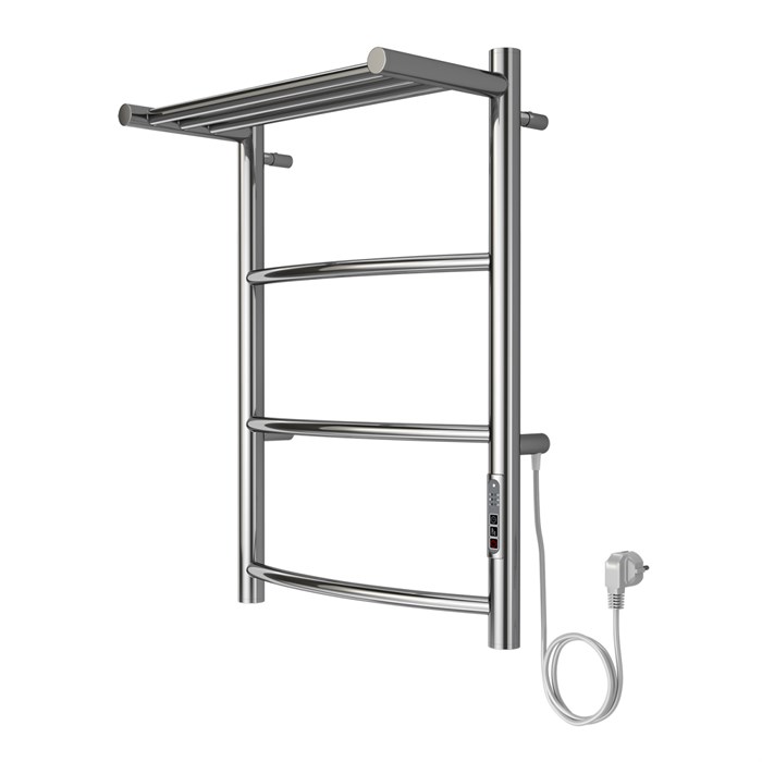 Полотенцесушитель электрический AZARIO VERONA 400/600 3 секции, с полкой, диммер справа, хром (AZ04846P) AZ04846P