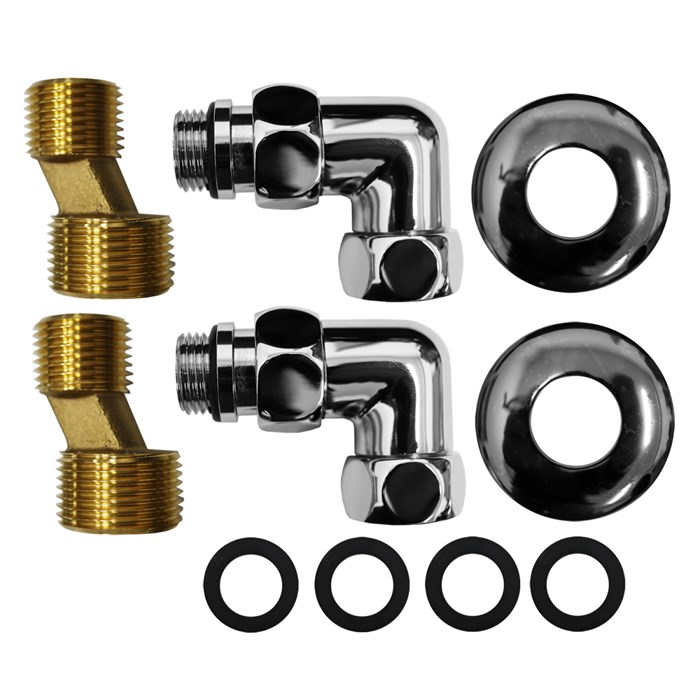 Угловое соединение для полотенцесушителей Azario уголок со сгоном 3/4"х1/2", хром (4670078531650) 4670078531650