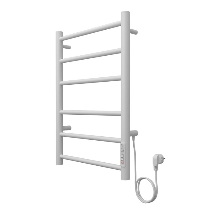 Полотенцесушитель электрический AZARIO PARMA 400/600 6 секций, диммер справа, белый (AZ10846W) AZ10846W