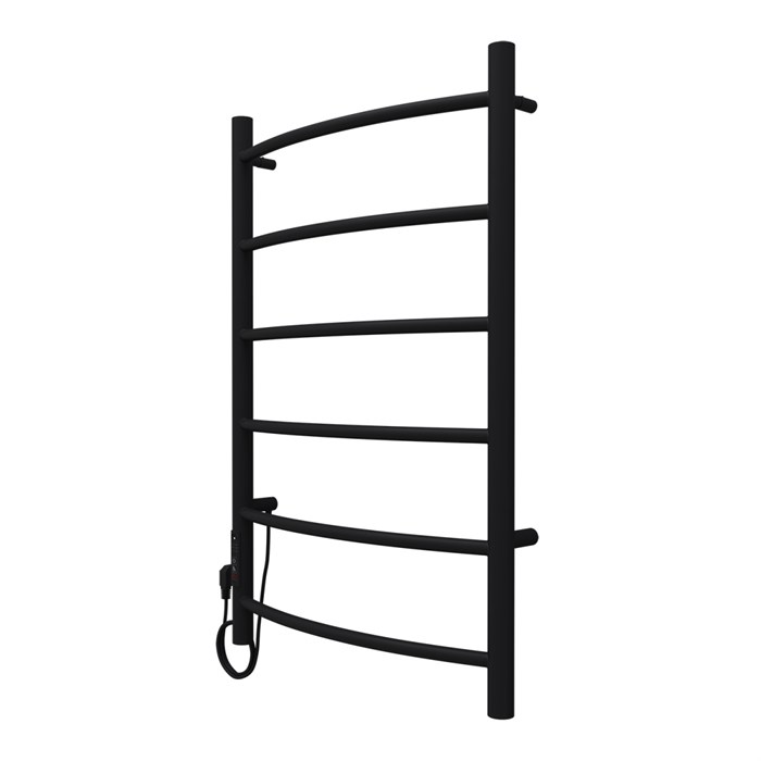 Полотенцесушитель электрический AZARIO VERONA 500/800 6 секций, диммер слева, черный (AZ04758B) AZ04758B