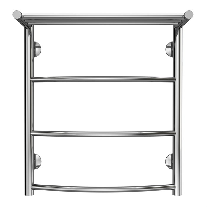 Полотенцесушитель водяной AZARIO VERONA 500/600 с полкой, 3 секции, нижнее/диагональное подключение, 1/2", хром (AZ04156P) AZ04156P