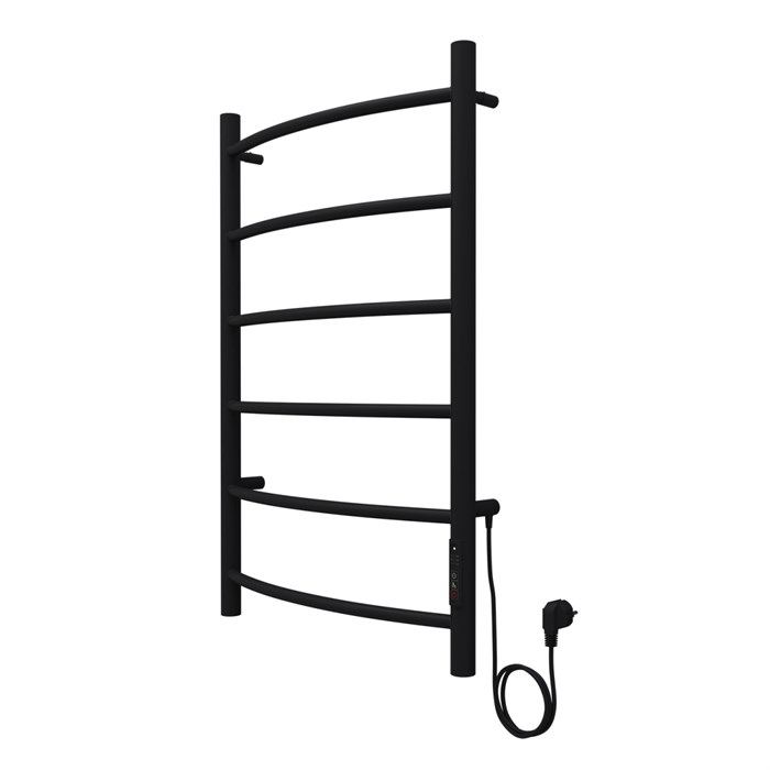 Полотенцесушитель электрический AZARIO VERONA 500/800 6 секций, диммер справа, черный (AZ04858B) AZ04858B