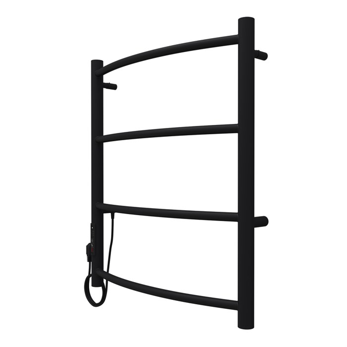 Полотенцесушитель электрический AZARIO VERONA 500/600 4 секции, диммер слева, черный (AZ04756B) AZ04756B