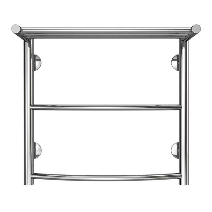 Полотенцесушитель водяной AZARIO VERONA 500/500 с полкой, 2 секции, нижнее/диагональное подключение, 1/2", хром (AZ04155P) AZ04155P