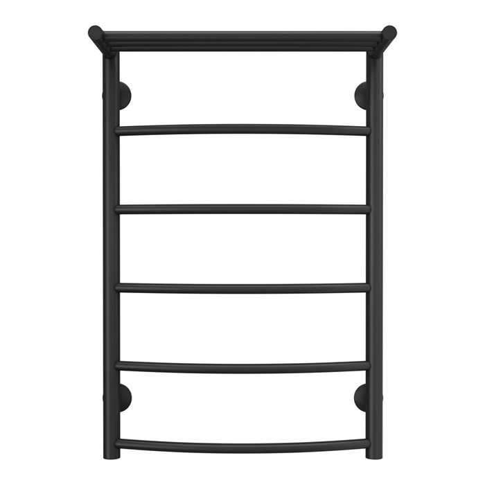 Полотенцесушитель водяной AZARIO VERONA 500/800 с полкой, 5 секций, нижнее/диагональное подключение, 1/2", графит (AZ83864PG) AZ83864PG