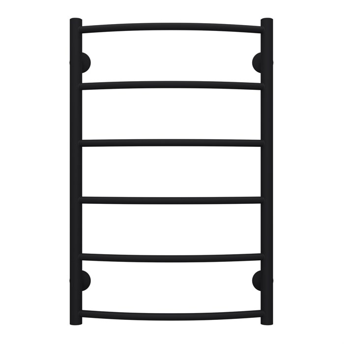 Полотенцесушитель водяной AZARIO VERONA 500/800 6 секций, нижнее/диагональное подключение, 1/2", черный (AZ83874B) AZ83874B