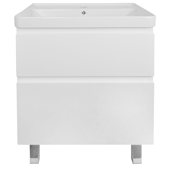 Комплект Тумба Azario Мила 60Н 600х475х850 напольная, с раковиной Monte 60, белый матовый (CS00085830) CS00085830