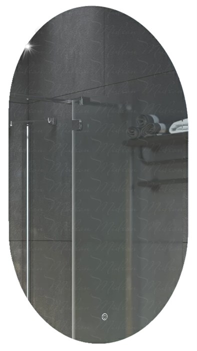 Зеркало AZARIO Alone Arco 600х1000 влагостойкое с подсветкой, сенсорный выключатель с функцией диммера (CS00078967) CS00078967