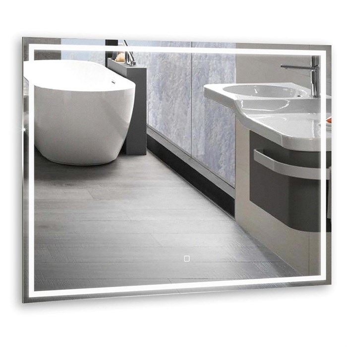 Зеркало AZARIO Ливия 800х600, LED-подсветка с диммером, сенсорный выключатель (ФР-00000942) ФР-00000942