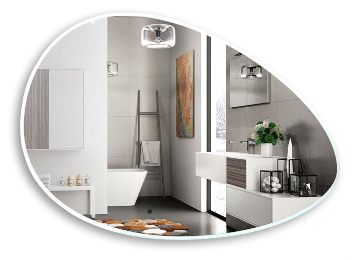 Зеркало AZARIO OMEGA 920*600 c подсветкой и диммером, бесконтактный сенсор (LED-00002556) LED-00002556