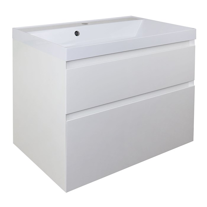 Комплект тумба Azario Velluto 80 800х450х660 подвесная, с раковиной Slim 80, белый матовый (CS00088603) CS00088603