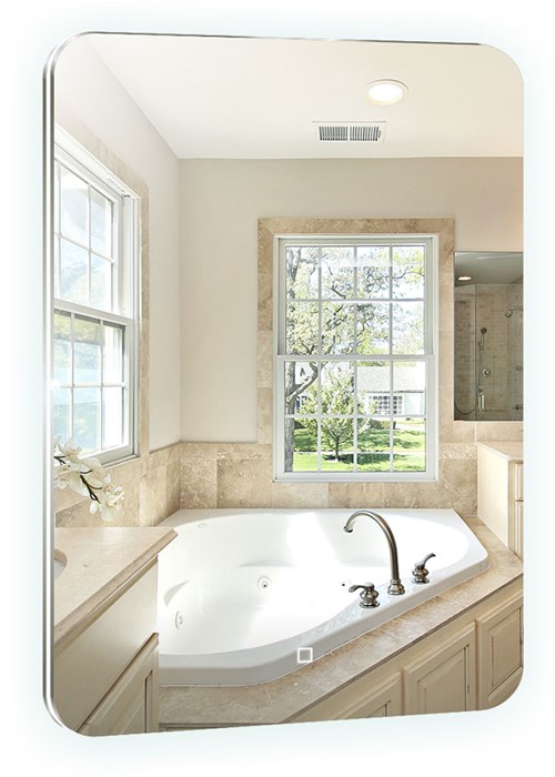 Зеркало AZARIO Паллада-2 685х915 - c подсветкой и диммером, подогрев + сенсор выкл (LED-00002339) LED-00002339