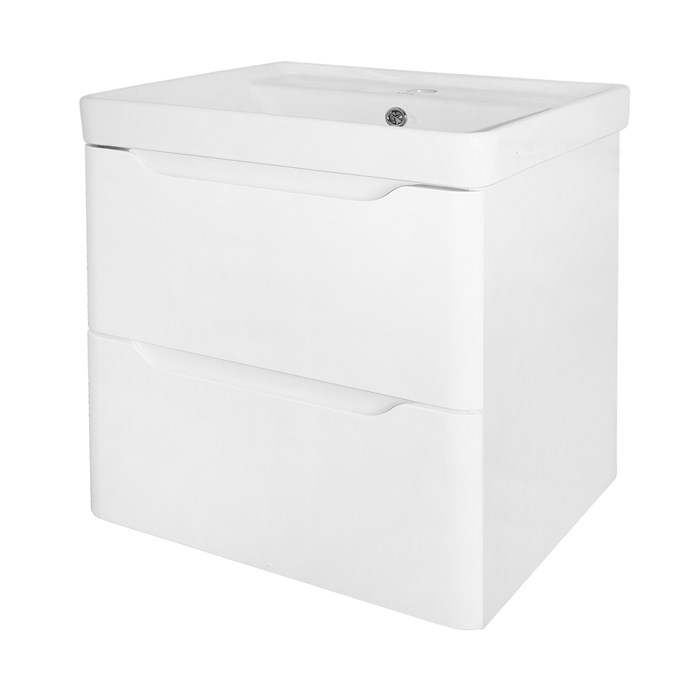 Комплект Azario Тумба LOTOS 50/2 510х425х570 подвесная, с раковиной Monte 50 белый гланцевый (CS00094662) CS00094662