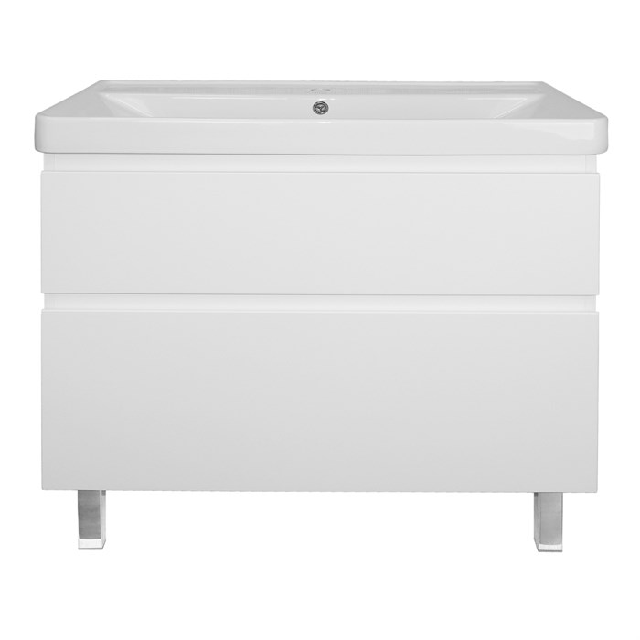 Комплект Тумба Azario Мила 90 Н 910х470х860 напольная, с раковиной Monte 900, белый (CS00089953) CS00089953