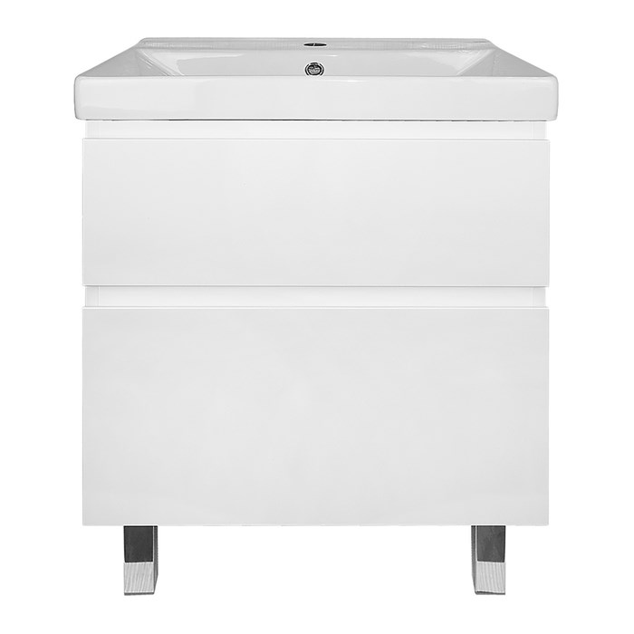 Комплект Тумба Azario Мила 60Н 600х475х860 напольная, с раковиной Tempo 60, белый матовый (CS00091364) CS00091364