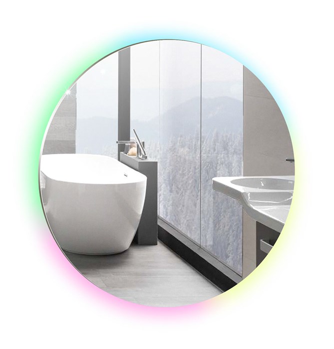 Зеркало AZARIO Savanna RGB D770 Smart-управление, мультицвет (LED-00002604) LED-00002604