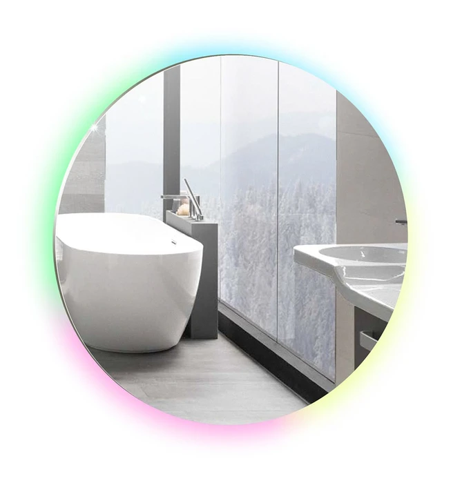 Зеркало AZARIO Savanna RGB D770 Smart-управление, мультицвет (LED-00002604) LED-00002604