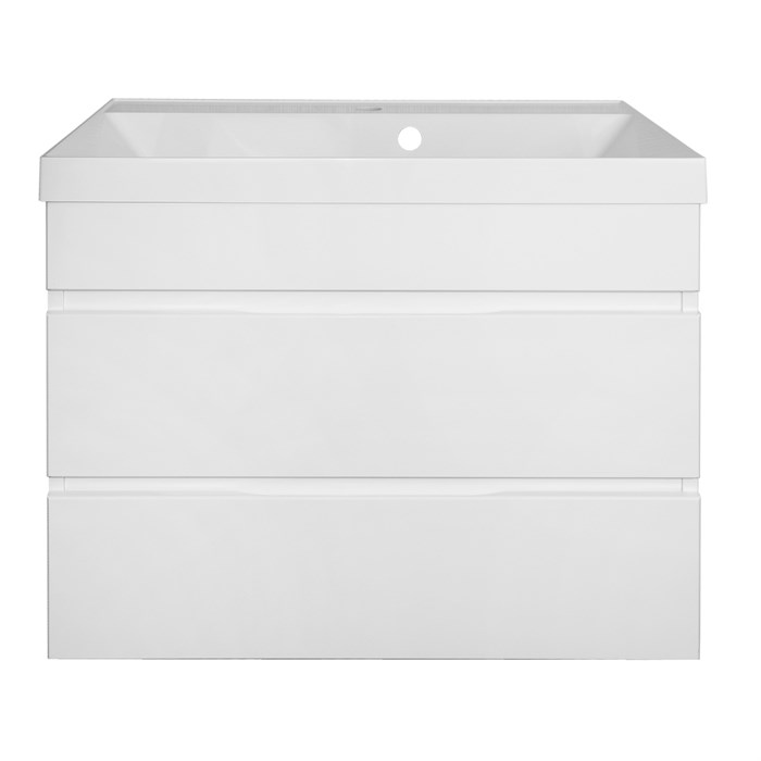 Комплект Azario Тумба Эстима 70/2 695х447х555 подвесная, с раковиной Астория 70, белый глянцевый (CS00094583) CS00094583