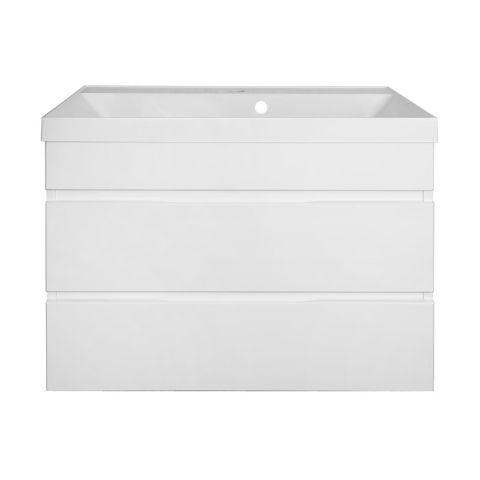 Комплект Azario Тумба Эстима 80/2 795х447х555 подвесная, с раковиной Астория 80, белый глянцевый (CS00094584) CS00094584