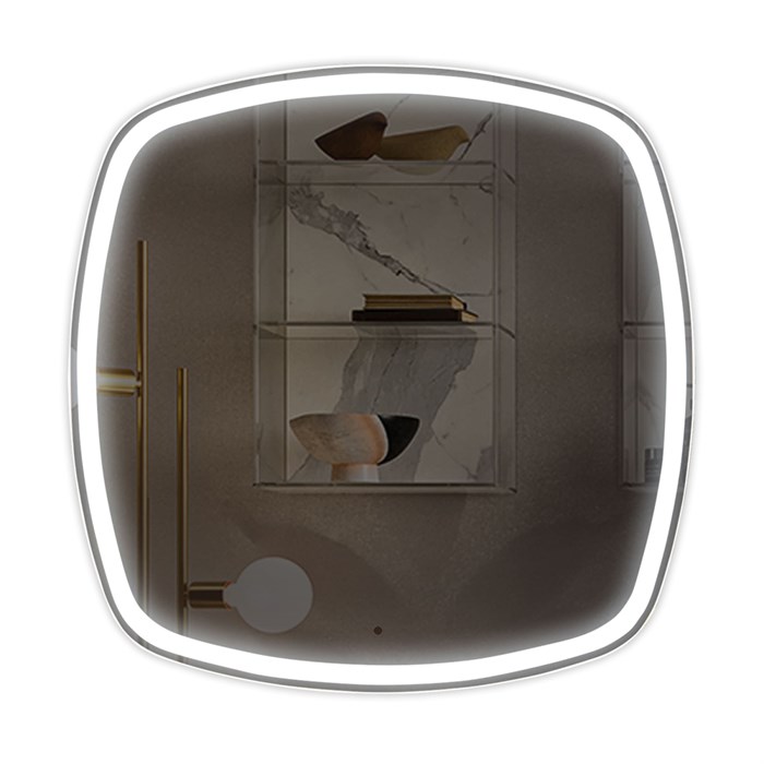 Зеркало AZARIO Barca -TX 700х700/808х808 с 3-х режимной подсветкой, бесконтактный сенсор (LED-00002973) LED-00002973