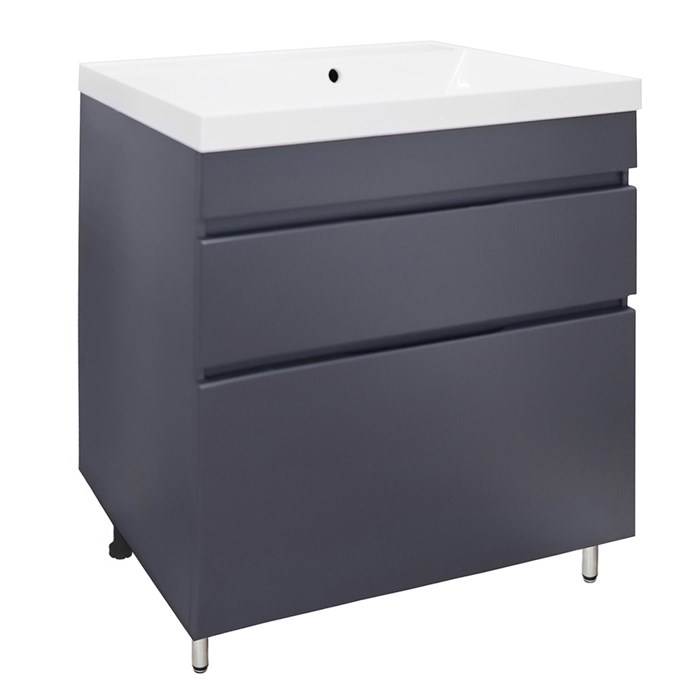Комплект Azario Тумба Эстима 80/2Н напольная с раковиной Астория 80 Графит (CS00094597) CS00094597