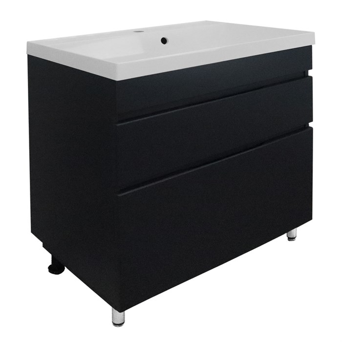 Комплект Azario Тумба Эстима 70/2Н 700х450х850 напольная, с раковиной Астория 70, графит (CS00094595) CS00094595