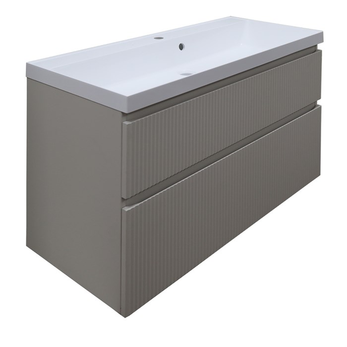 Комплект Тумба Azario Viola 100/2 1000х450х650 подвесная, с раковиной Астория 100, бежевый (CS00097150) CS00097150