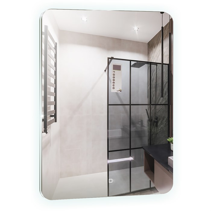 AZARIO зеркало Шампань - Lite 600*800 открытая подсветка, сенсорный выключатель, гор/верт LED-00003025