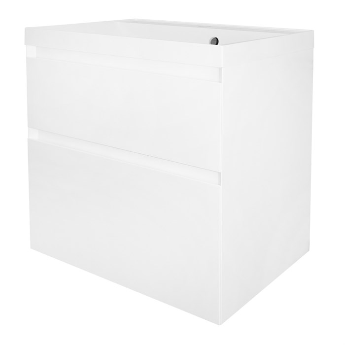 Комплект тумба Azario Velluto 60 600х450х660 подвесная, с раковиной Астория 60, белый матовый (CS00097535) CS00097535