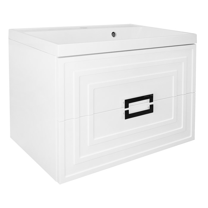 Комплект Тумба Azario ARMARIO 70/2 700х450х585 подвесная, с раковиной CLASSIK 70, белый глянцевый (CS00096970) CS00096970