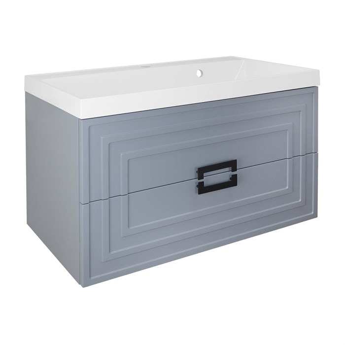 Комплект Тумба Azario ARMARIO 70/2 700х450х585 подвесная, с раковиной CLASSIK 70, серый матовый (CS00096963) CS00096963