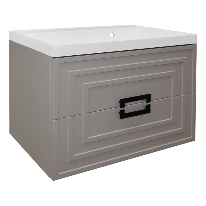 Комплект Тумба Azario ARMARIO 70/2 700х450х585 подвесная, с раковиной CLASSIK 70, кашемир (CS00096966) CS00096966