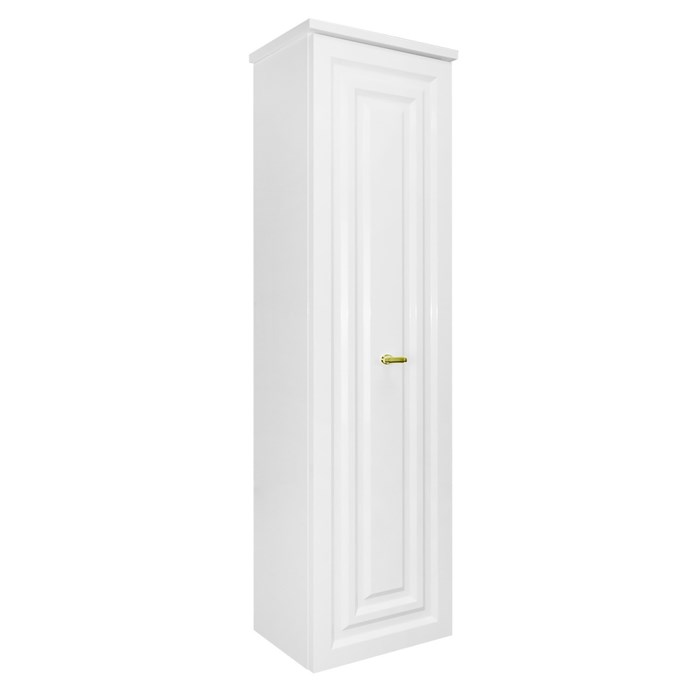 Пенал подвесной Azario LAURA 400х330х1350 правосторонний, белый глянцевый, фурнитура золото (CS00097627) CS00097627