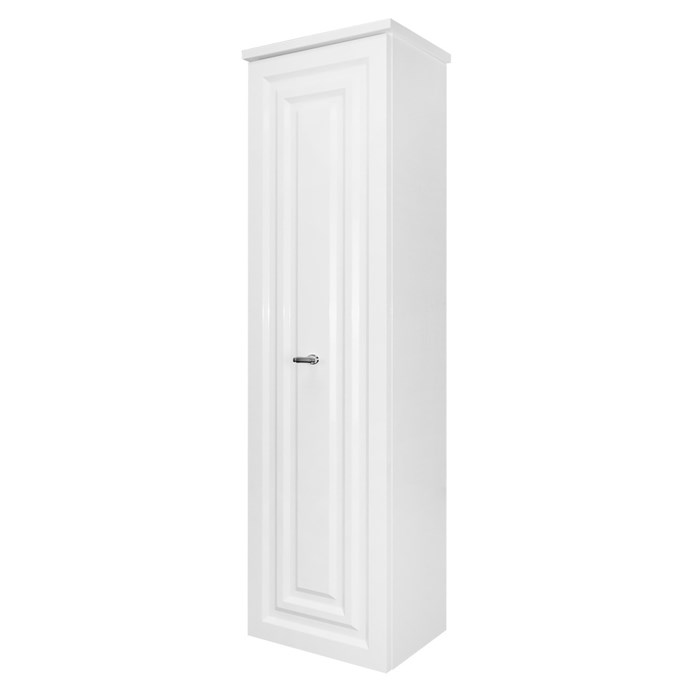 Пенал подвесной Azario LAURA 400х330х1350 левосторонний, белый глянцевый, фурнитура хром (CS00096954) CS00096954