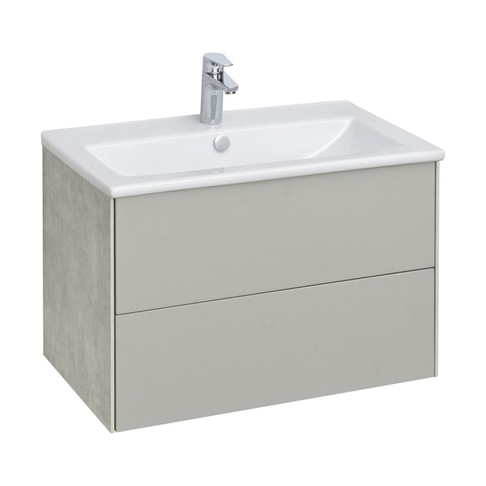 Тумба под раковину AQUATON Сохо 75 подвесная, Слэйт\Галька серая (1A258101AJ9A0) 1A258101AJ9A0