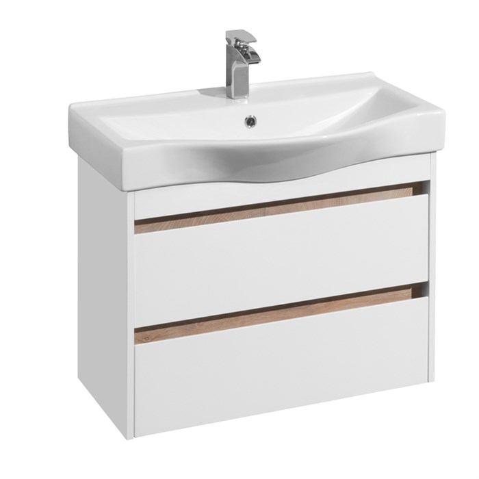 Тумба под раковину AQUATON Нортон 80 подвесная, белая (1A248901NT010) 1A248901NT010