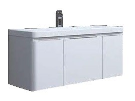 Тумба под раковину AQUATON Шерилл 105 подвесная, белая (1A206301SH010) 1A206301SH010