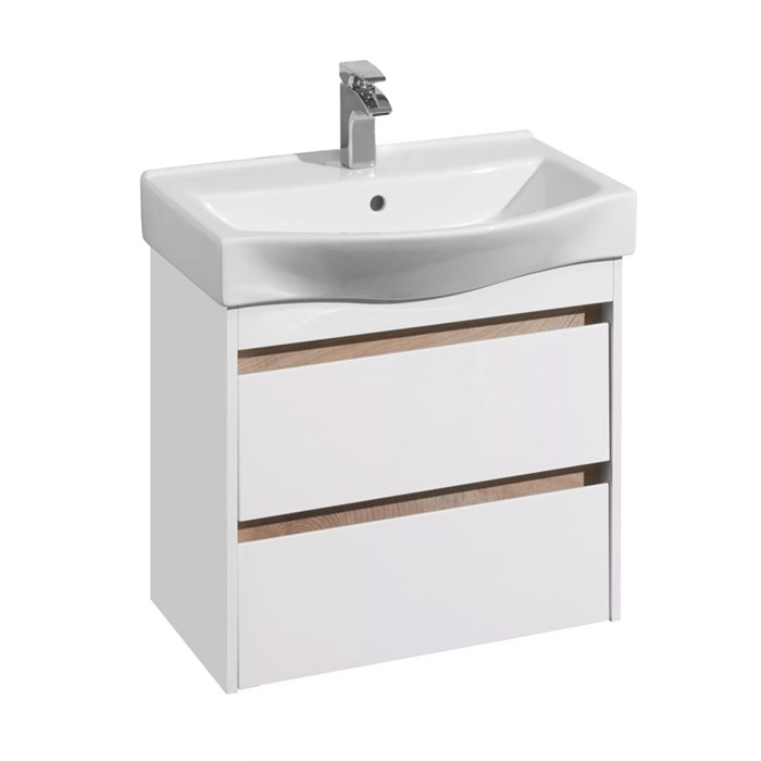 Тумба под раковину AQUATON Нортон 65 подвесная, белая 1A248801NT010 1A248801NT010