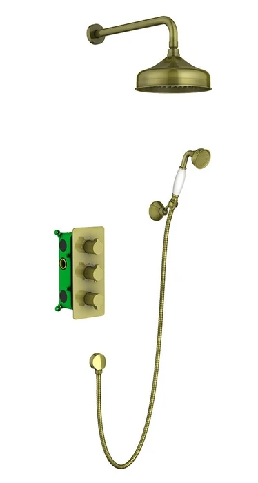 Душевая система Timo Petruma SX-5169/02SM скрытого монтажа с термостатом, антик SX-5169/02SM