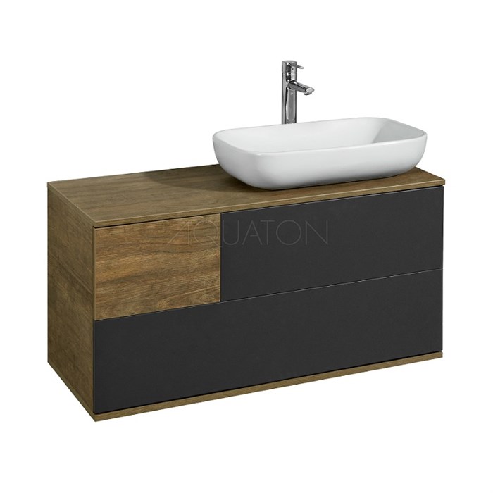 Тумба под раковину AQUATON Терра 105 подвесная, Дуб Кантри/Антрацит (1A246901TEKA0) 1A246901TEKA0