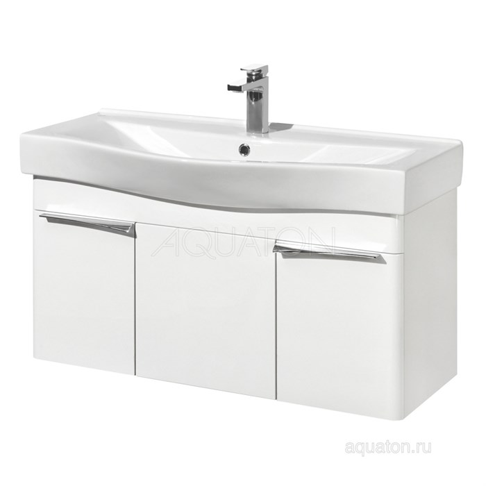 Тумба под раковину AQUATON Беверли 100 подвесная, белая (1A236701BV010) 1A236701BV010